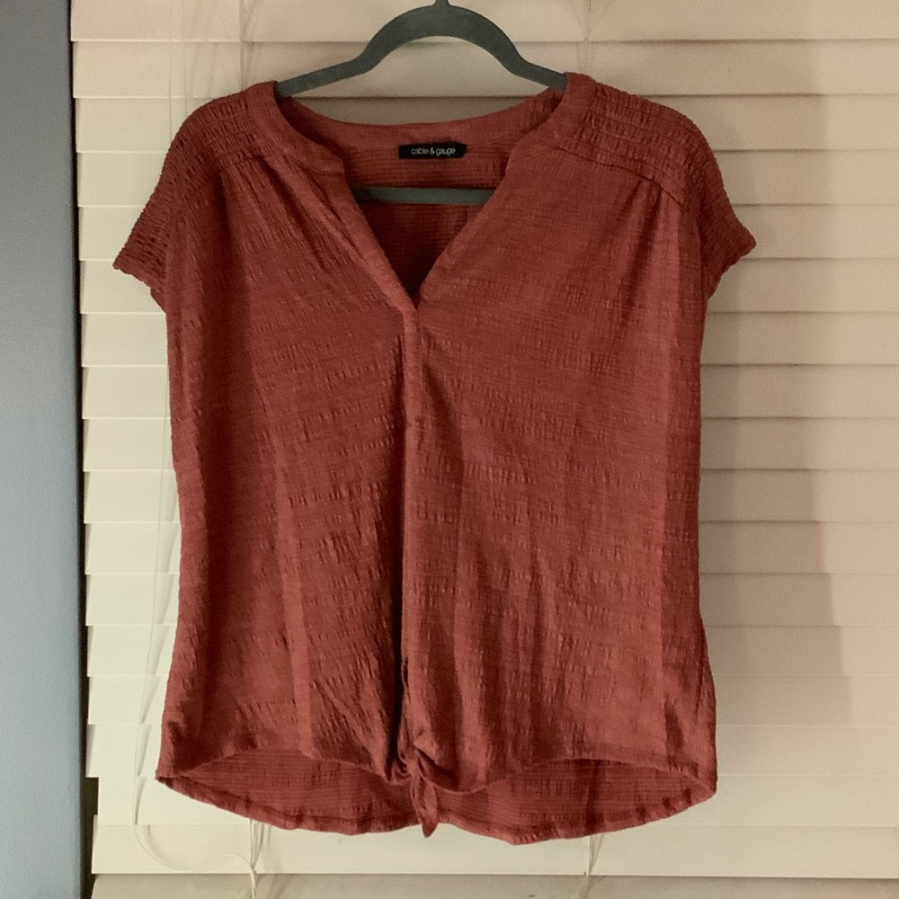 Cable & Gauge Terracotta Blouse